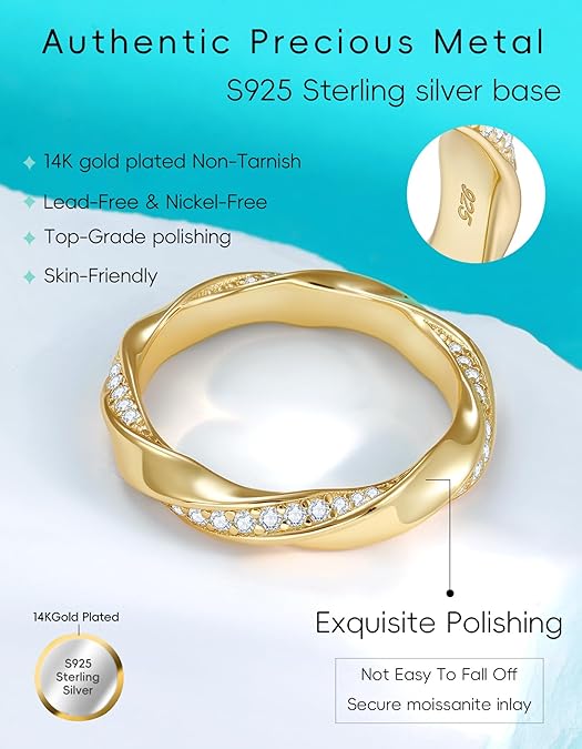 Stackable Eternity Band Rings